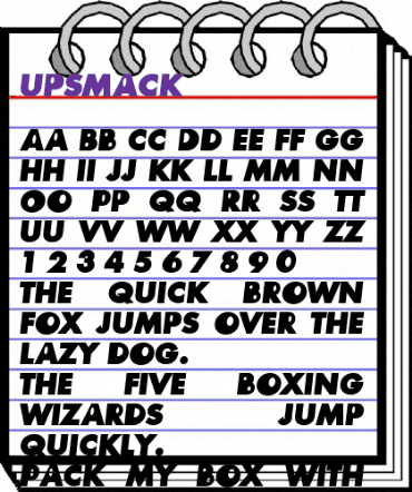 Upsmack Regular animated font preview