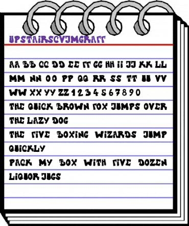 UpstairsCVJMgraff Regular animated font preview