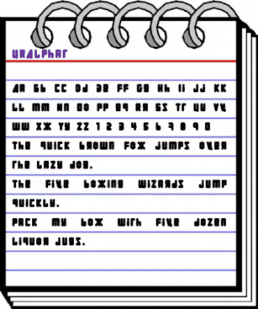 URALphat Regular animated font preview
