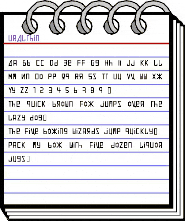 URALthin Regular animated font preview