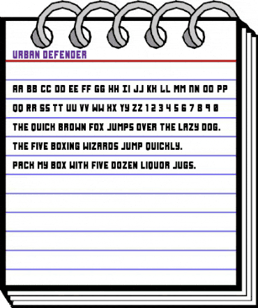 Urban Defender Regular animated font preview Urban Defender Regular animated font preview
