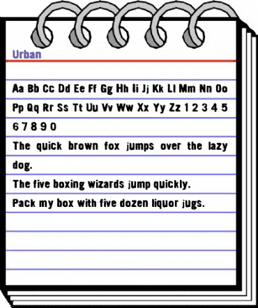 Urban Regular animated font preview