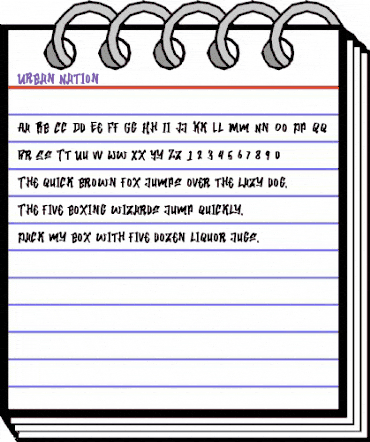 Urban Nation Regular animated font preview Urban Nation Regular animated font preview