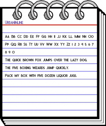 Urban inline Regular animated font preview