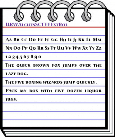 URWAlcuinSCTEEExtBol Regular animated font preview
