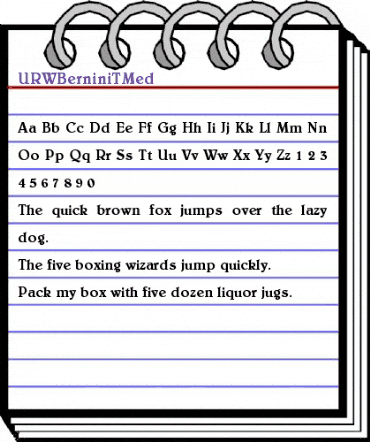 URWBerniniTMed Regular animated font preview