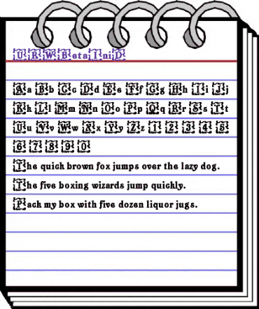 URWBetaIniD Regular animated font preview