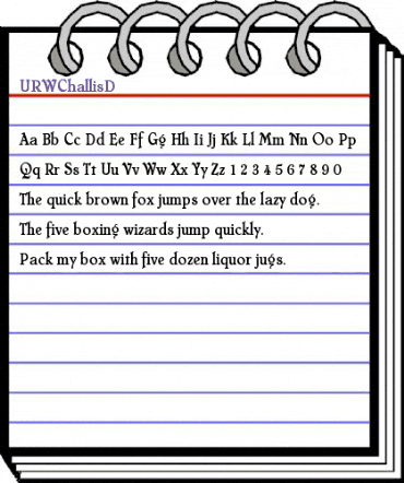 URWChallisD Regular animated font preview