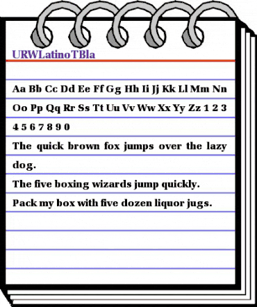 URWLatinoTBla Regular animated font preview URWLatinoTBla Regular animated font preview