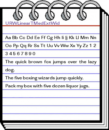 URWLinearTMedExtWid Regular animated font preview