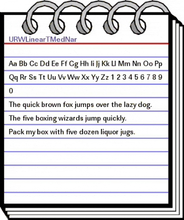 URWLinearTMedNar Regular animated font preview