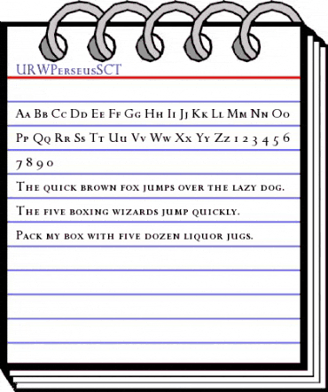 URWPerseusSCT Regular animated font preview