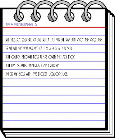 URWPlanaCamDReg Regular animated font preview