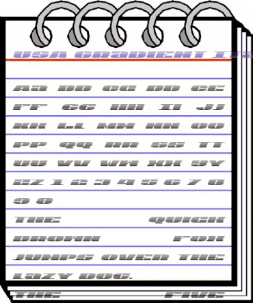 U.S.A. Gradient Italic Italic animated font preview U.S.A. Gradient Italic Italic animated font preview