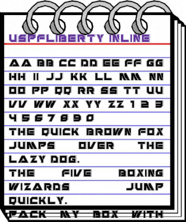 USPF Liberty Inline animated font preview