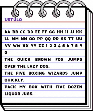 Ustulo Display Regular animated font preview