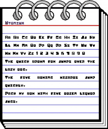 Utonium Regular animated font preview