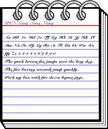 UVN Sang Song Nang Regular animated font preview