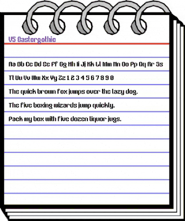 V5 Eastergothic Regular animated font preview