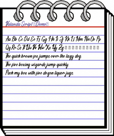 Valanda Script (Demo) Regular animated font preview