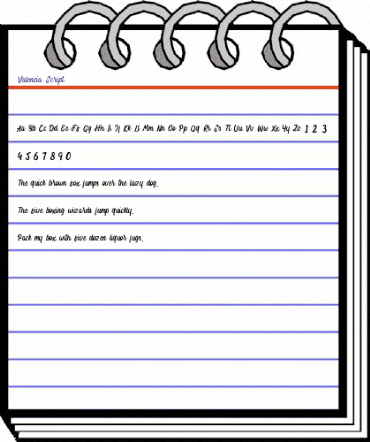 Valencia Script Regular animated font preview