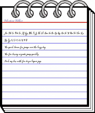 Valentina Walker Regular animated font preview