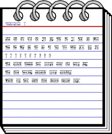 Valentine 1 Regular animated font preview