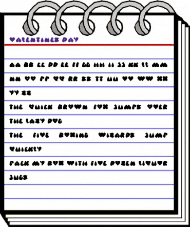 valentine's day Regular animated font preview