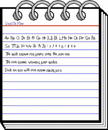 Valetta Man Regular animated font preview