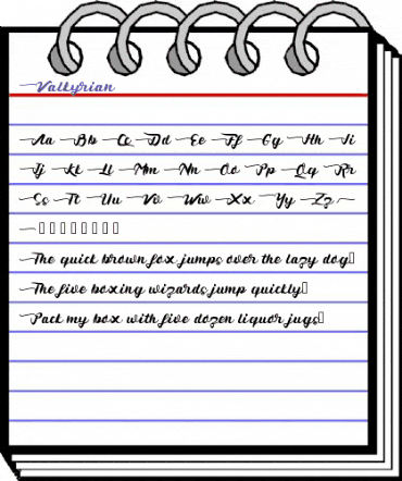 Valkyrian Regular animated font preview