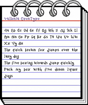 vallenia Regular animated font preview