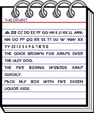 VALORANT Regular animated font preview