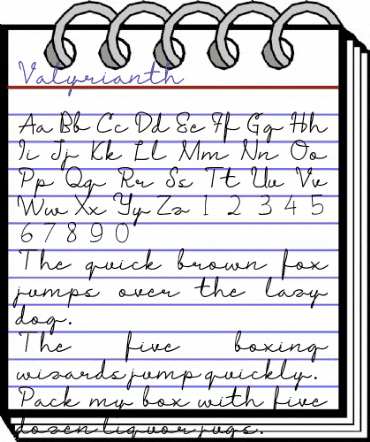 Valyrianth Regular animated font preview