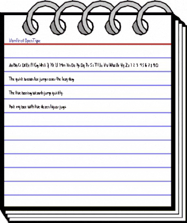 Vamfired Regular animated font preview