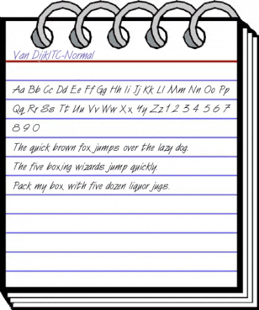 Van Dijk Regular animated font preview