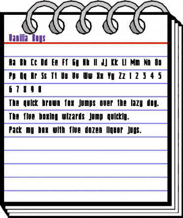 Vanilla Boys Regular animated font preview Vanilla Boys Regular animated font preview