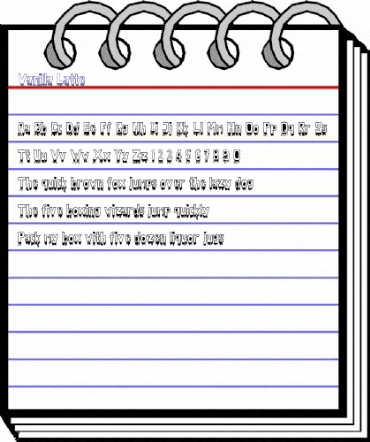 Vanilla Latte Regular animated font preview