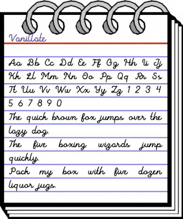 Vanillate Regular animated font preview