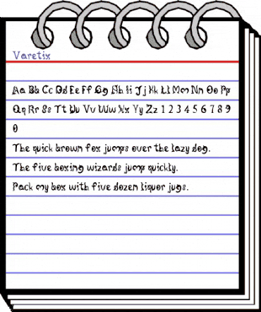 Varetix Regular animated font preview