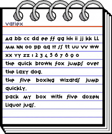 VariexRegular Regular animated font preview