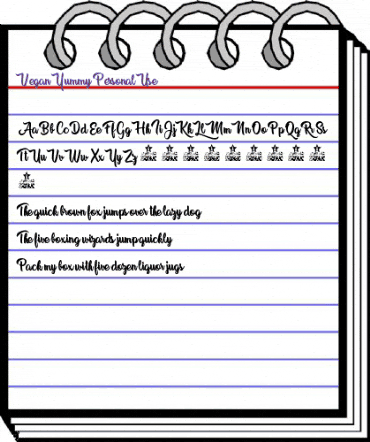 Vegan Yummy Personal Use Regular animated font preview