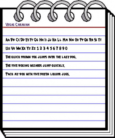 Vegas Caravan Regular animated font preview