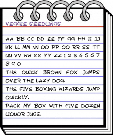 Veggie Seedlings Regular animated font preview