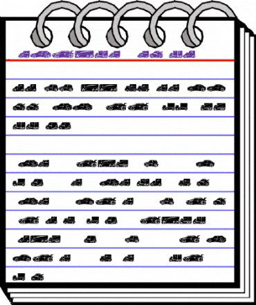 Vehicles Regular animated font preview