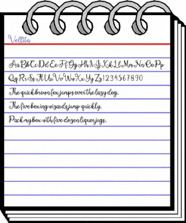 Vellita Regular animated font preview