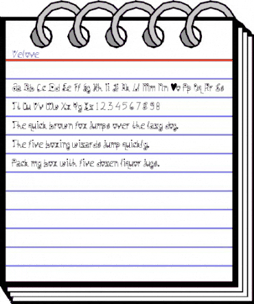 Velove Regular animated font preview