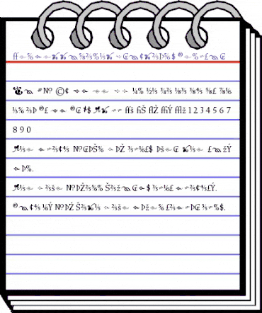 VendettaLightFractions Regular animated font preview