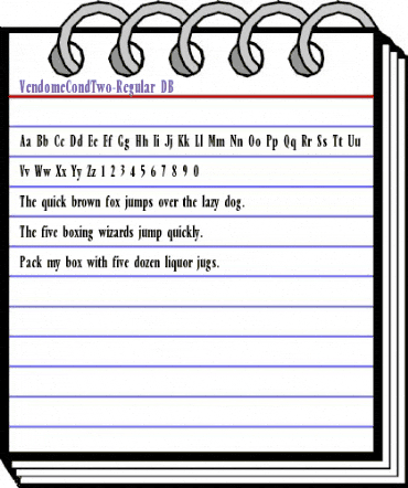 VendomeCondTwo DB Regular animated font preview