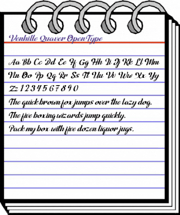 Venhille Quaver Regular animated font preview