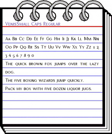 VenisSmall Caps Regular Regular animated font preview